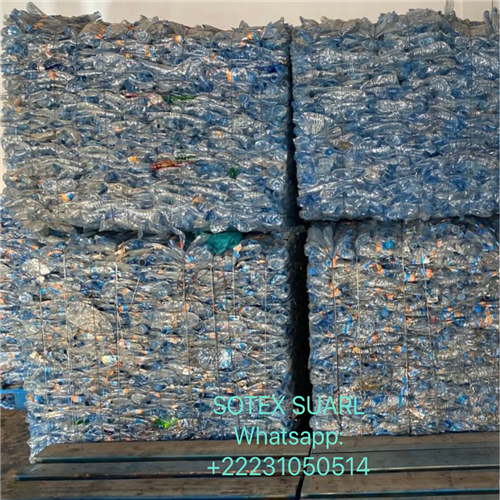 Clear and Light Blue PET Bottle Scrap (Grade B) in Bales, Monthly Availability from Mauritania 