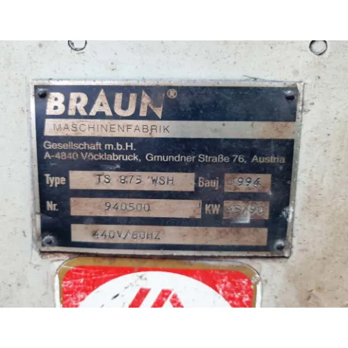OTHER | Braun Cut-off Machine TS 875 WSH, Nr. 940500 (1994, Austria) + 93 Tyrolit Blades