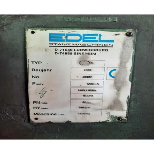 OTHER | EDEL Special Punching Machine Type 1205-S (2001, Germany) – 1,200KN Force thumbnail 2