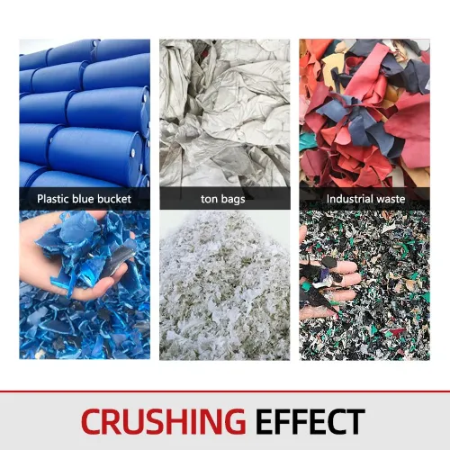 Shredders | Industrial Plastic Drum Single Shaft Shredder for HDPE Blue Barrel Recycling thumbnail 2