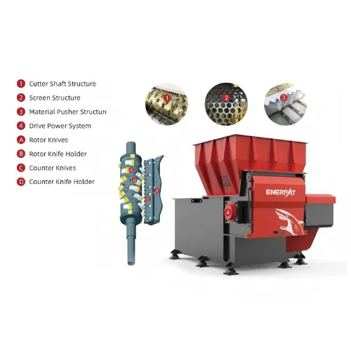 Shredders | Industrial Plastic Drum Single Shaft Shredder for HDPE Blue Barrel Recycling thumbnail 5