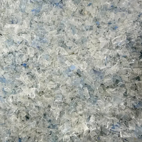 PET | Hot Washed Recycled PET Flakes – Blue & White Grade